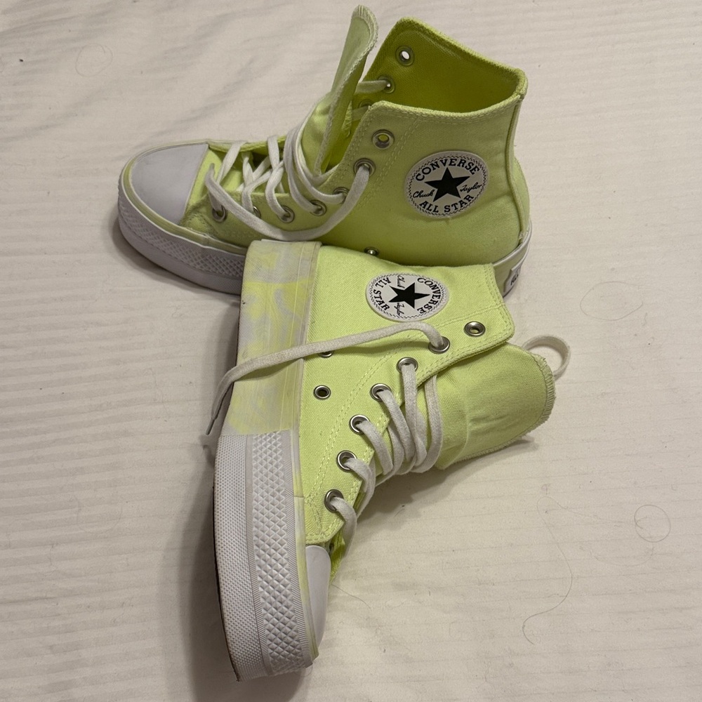 Converse Women's Neon Green High-Top Sneakers